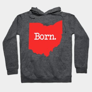 Ohio Born OH Red Hoodie